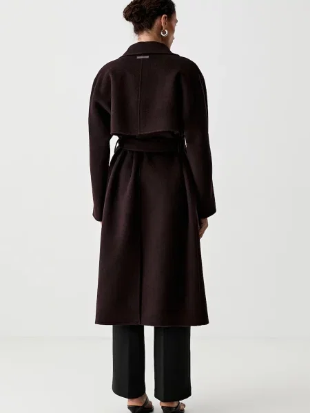 Calvin Klein női kabát gyapjúval barna