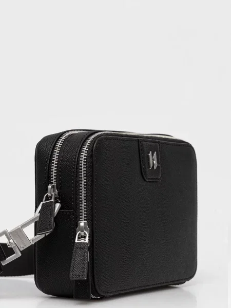 Кожаная сумка Karl Lagerfeld черная