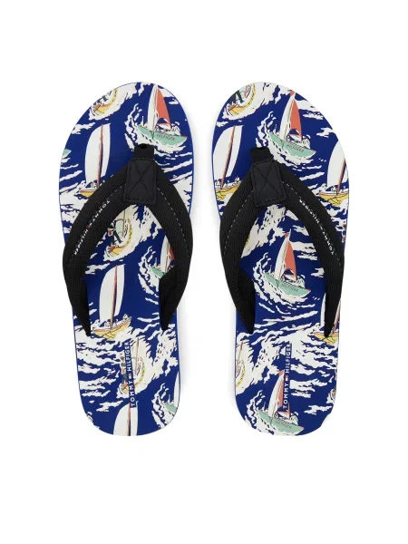 Джапанки Tommy Hilfiger TH SURF PRINT BEACH SANDAL черно