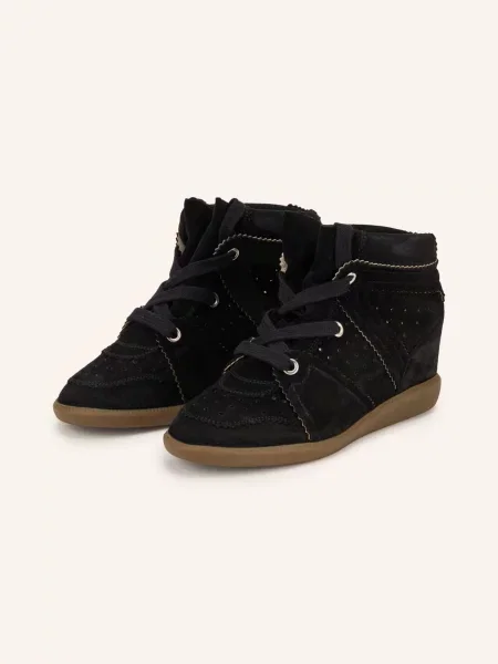 Isabel Marant Kotníkové Tenisky Bobby / světle hnědá černá