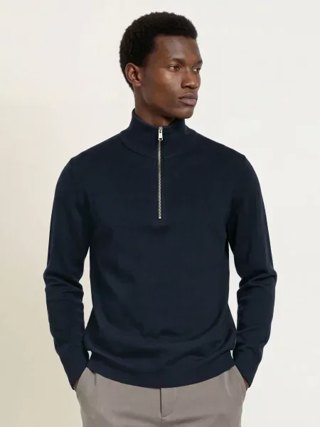Marc O'polo Sweter Typu Troyer blau granatowy