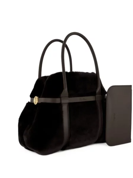 Geantă shopper Loro Piana din piele maro