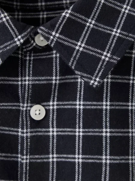 Flanelowa koszula w kratę Dzieci lata MANGO KIDS czarny