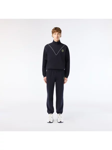 Lacoste Spodnie Dresowe Double-Sided Piqué Jogger granatowe