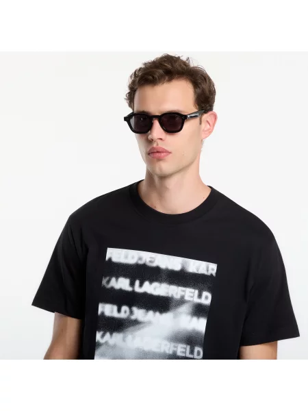 Тениска Karl Lagerfeld Jeans Reg Smoke Logo Tee Black XL черно