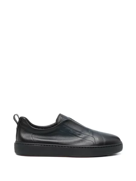 Chiloți Santoni din piele slip-on albastru