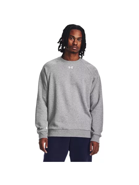 Hanorac crewneck Under Armour din fleece gri