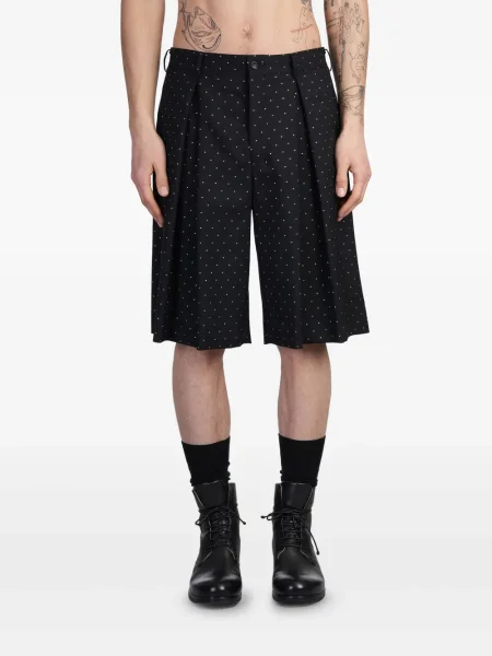 Pantaloni scurți Comme Des Garcons Homme Plus cu buline cu imagine negru