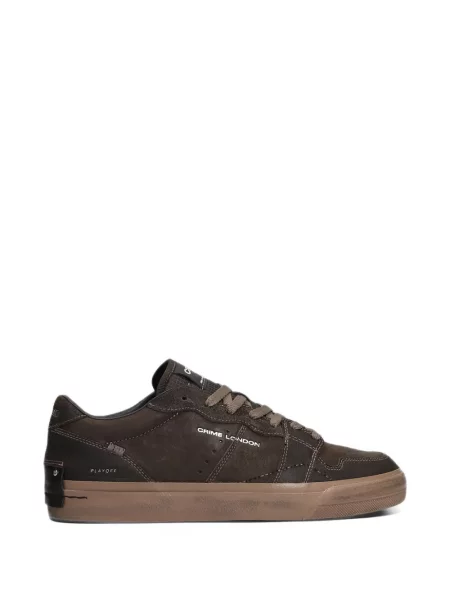 Sneakerși Crime London cu imagine maro