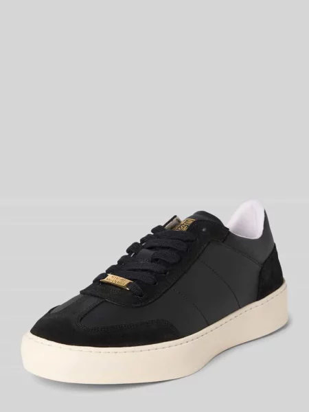 Sneakersy ze skóry z detalem z logo model ‘Lyonell’ Steve Madden czarne