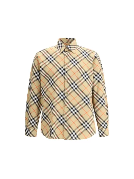 Koszula Burberry w kratę klasyczna beżowa