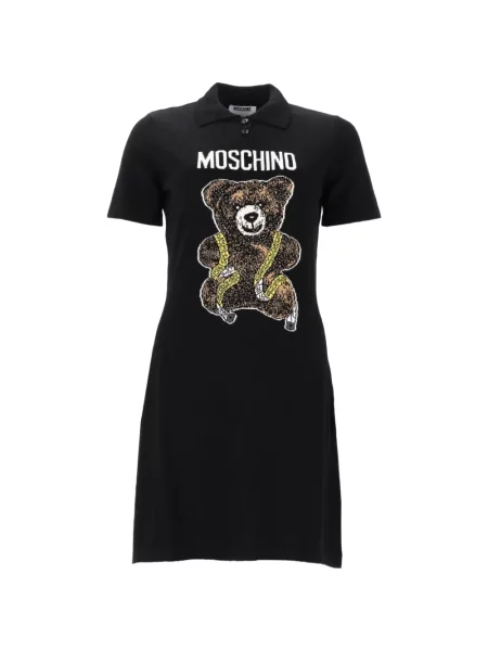 Ursuleț de pluș rochie Moschino tricotate negru