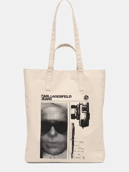 Geantă Karl Lagerfeld Jeans bej