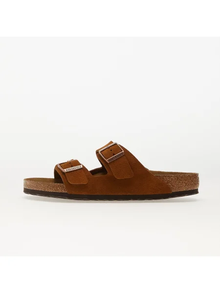 Șlapi Birkenstock din piele maro