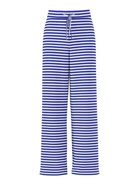PIECES Pantaloni PCLaya albastru alb