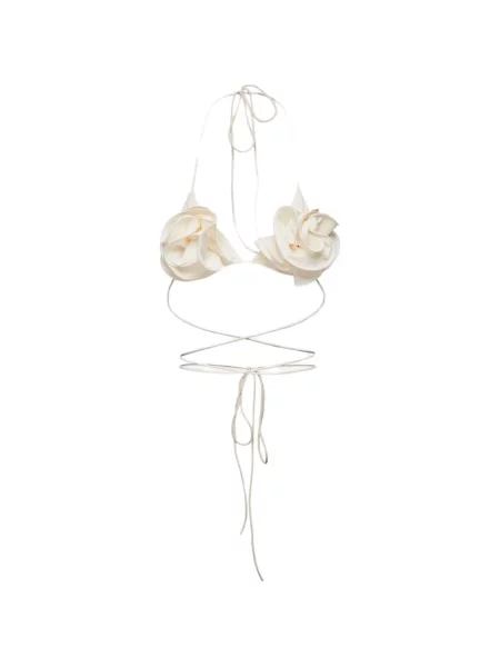 Top Magda Butrym cu model floral cu aplicații cu gât halter