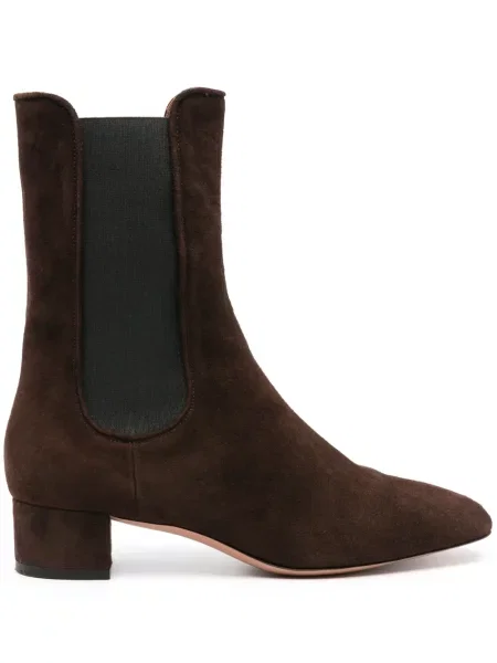 Botine Aquazzura din piele de căprioară maro