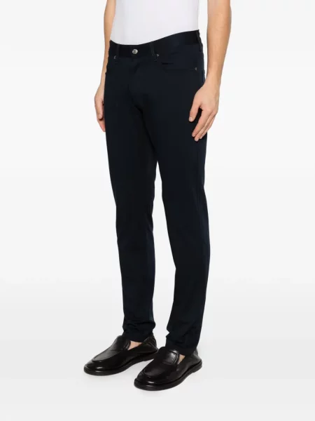 Hlače Emporio Armani s autogramom plava