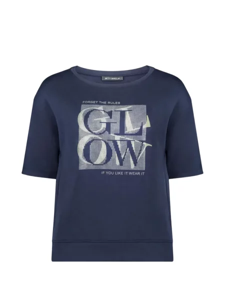 Scurt tricou Betty Barclay cu imagine albastru