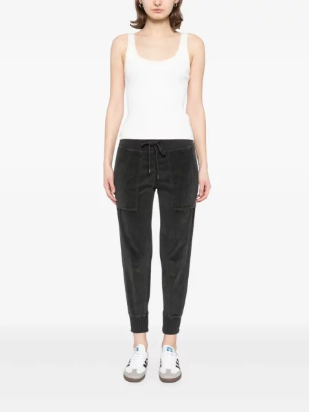Pantaloni James Perse de catifea cord gri