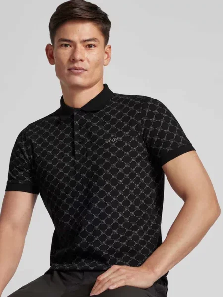 Koszulka polo o kroju regular fit z wyhaftowanym logo model ‘Paigam’ Joop! Collection czarne