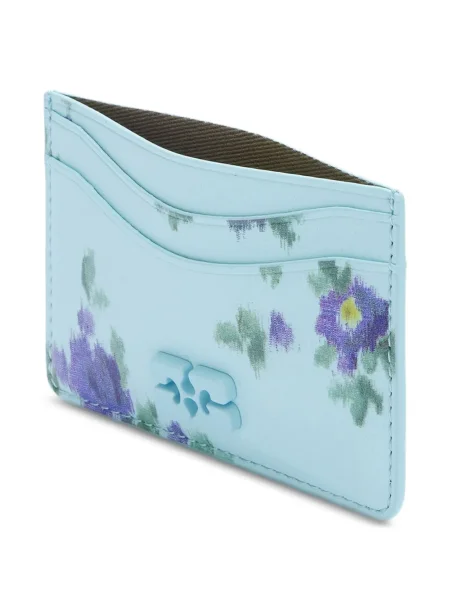 Portofel Ganni cu model floral cu imagine albastru