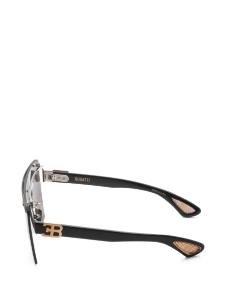 Ochelari de soare Bugatti cu imprimeu geometric negru