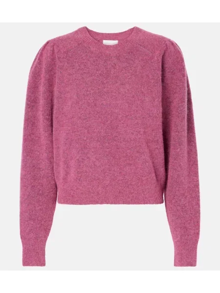 Pulover Marant Etoile din lână alpaca roz