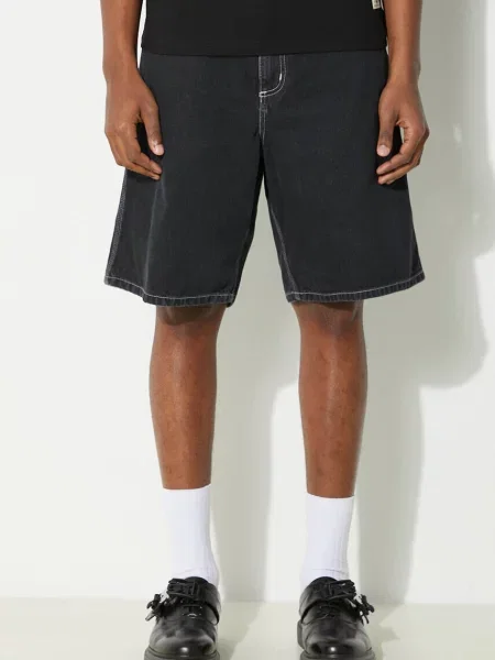 Carhartt WIP pantaloni scurti jeans Simple Short barbati negru