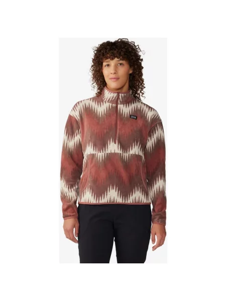 Bluza Mountain Hardwear Novelty Microchill Half Zip różowa brązowa M biała