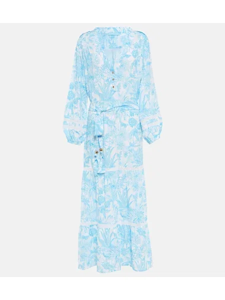 Rochie maxi Melissa Odabash cu imagine de costum albastru
