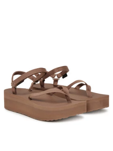 Teva Basutės Flatform Slim ruda