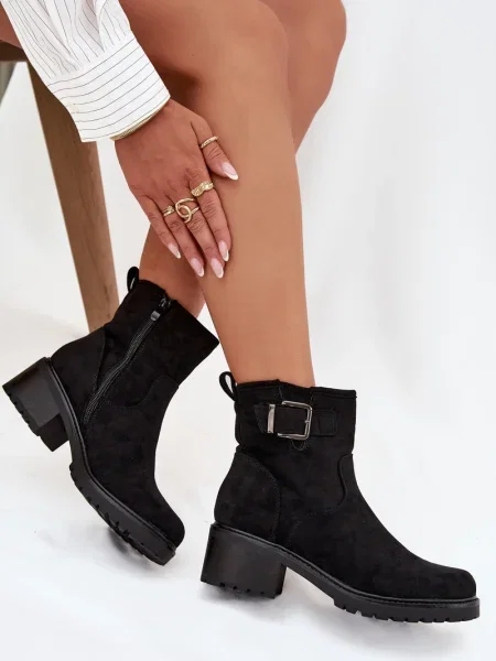 Боти Boto с нисък ток черно