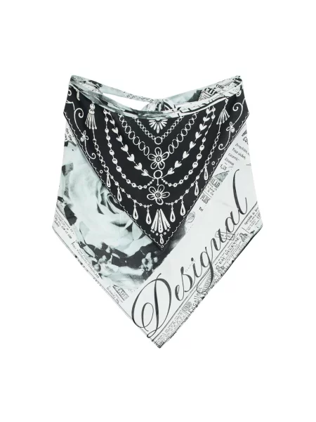 Desigual Šátek modrá offwhite černá