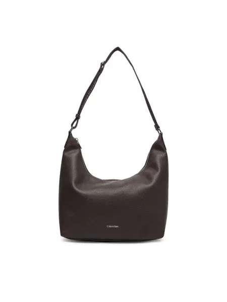 Calvin Klein Дамска чанта Webbing Strap Md Shoulder Bag Тъмнокафяв