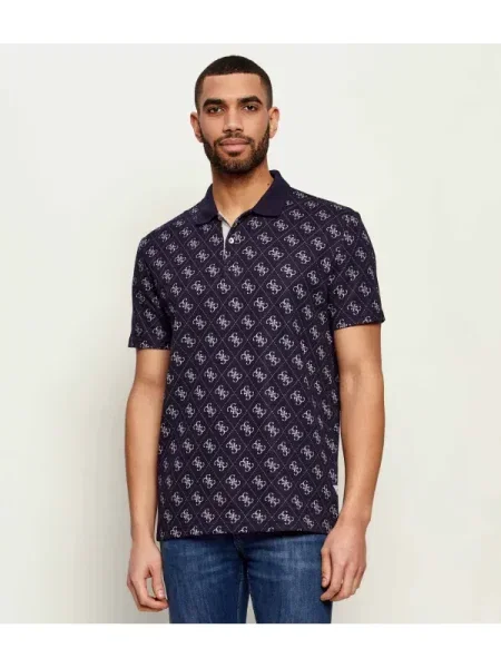 GUESS Polo ALL OVER 4G albastru
