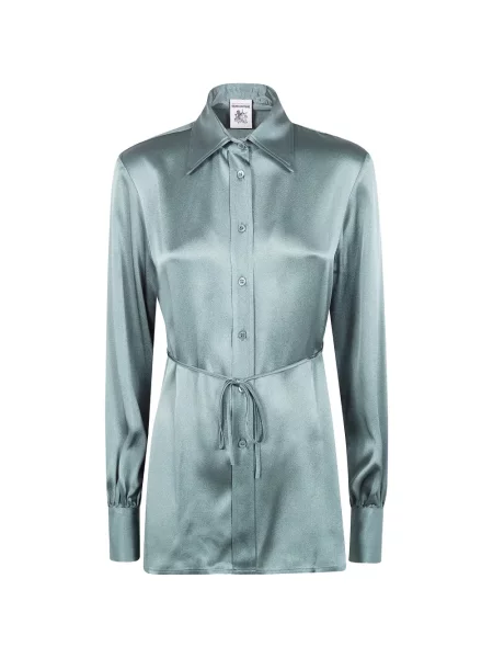 Długa koszula Semicouture niebieska