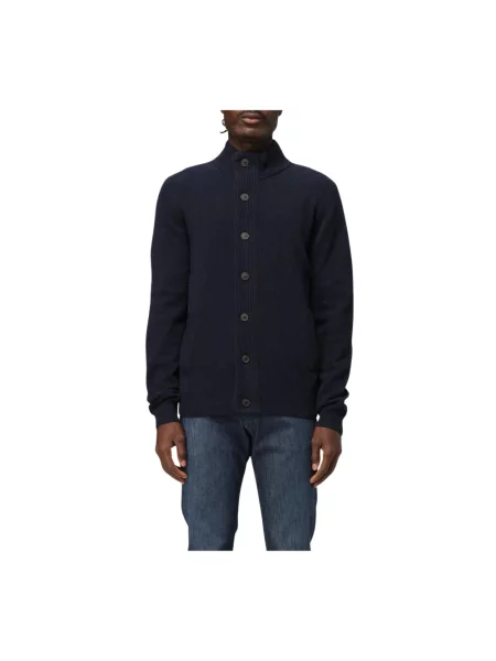 Sweter Barbour wełniany niebieski