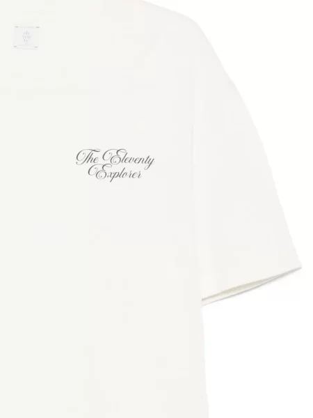 Tricou Eleventy cu imagine alb