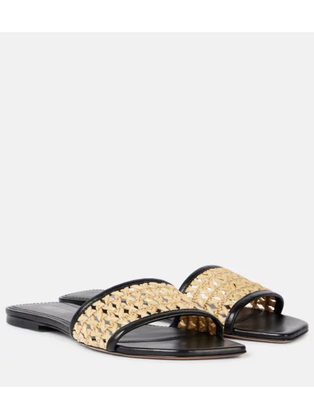Papuci tip mules Paris Texas din piele negru