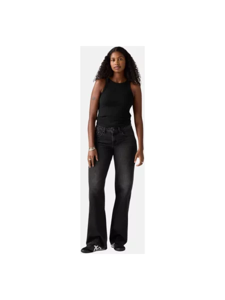 Jeans o kroju straight fit z czystej bawełny w fasonie Levi's® 300 czarne