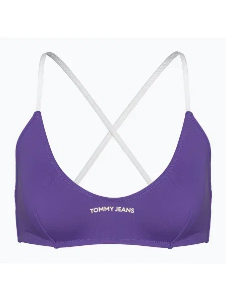 Olcsóbban. Tommy Jeans Bralette fürdőruha felső kvantum lila. Méret: M lila