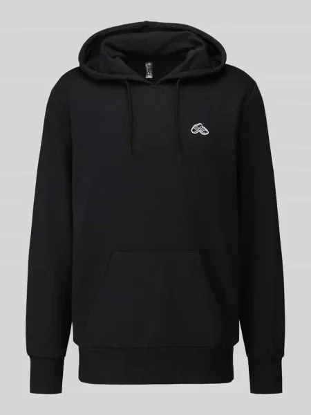 Bluza z kapturem z małym wyhaftowanym logo Adidas Sportswear czarna