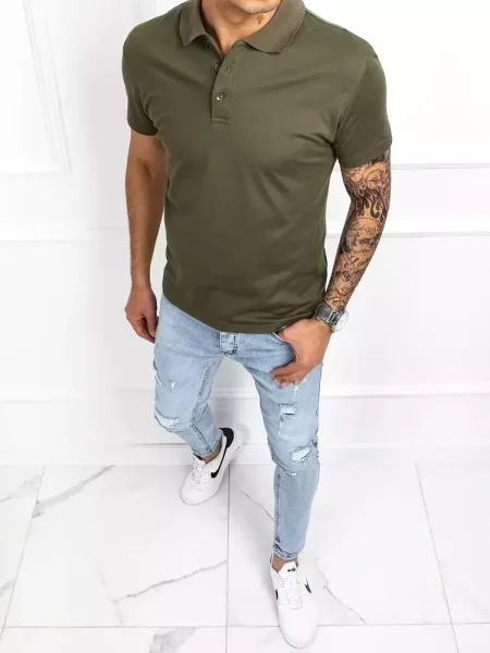 Tricou polo Dstreet alb