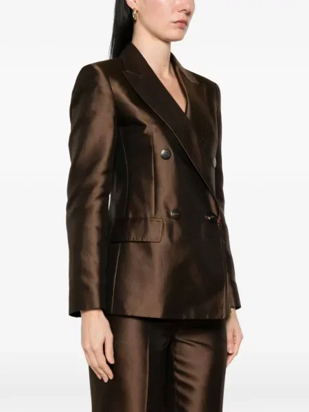 Sacou Max Mara cu două rânduri de nasturi maro
