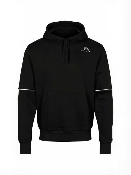 KAPPA Pulover Logo Tape Iackson negru