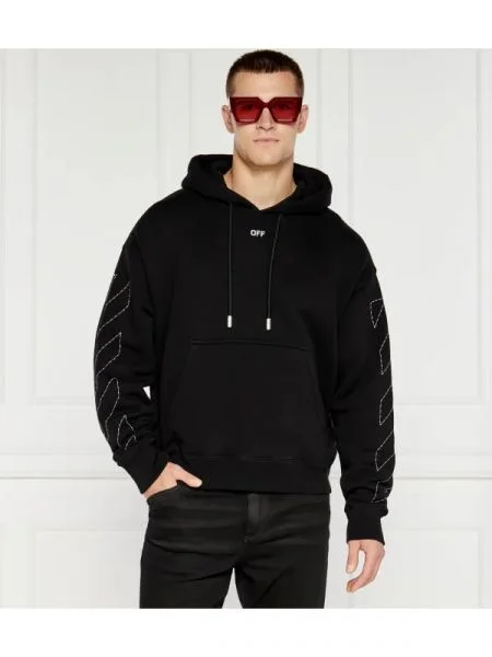 OFF-WHITE Hanorac | Oversize fit alb