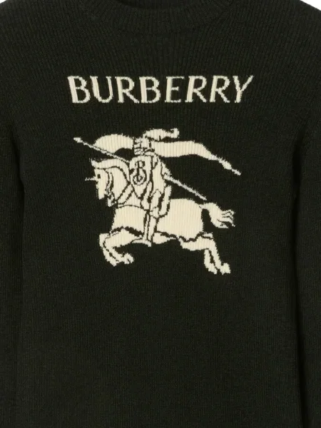 Pulover Burberry cu decolteu rotund negru