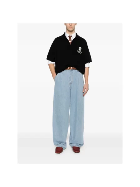 Sweter Amiri wełniany z logo czarny