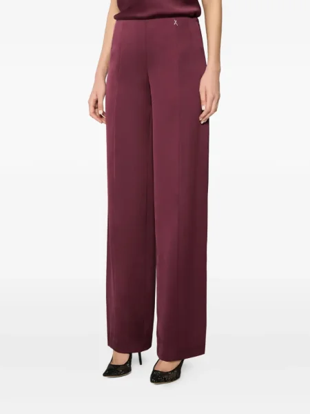 Pantaloni Genny din satin roșu
